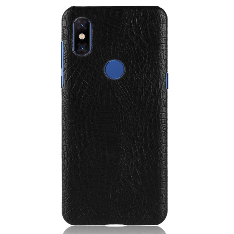 Crocodile Texture PU Leather Coated Plastic Shell for Xiaomi Mi Mix 3 - Black-3