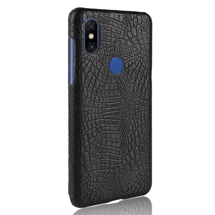 Crocodile Texture PU Leather Coated Plastic Shell for Xiaomi Mi Mix 3 - Black-4