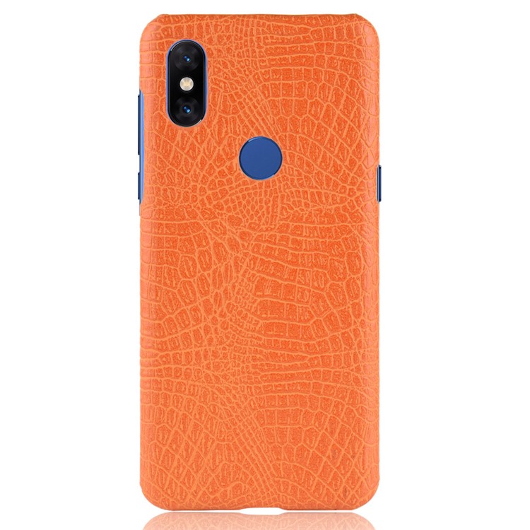 Crocodile Texture PU Leather Coated PC Cell Phone Cover for Xiaomi Mi Mix 3 - Orange-3