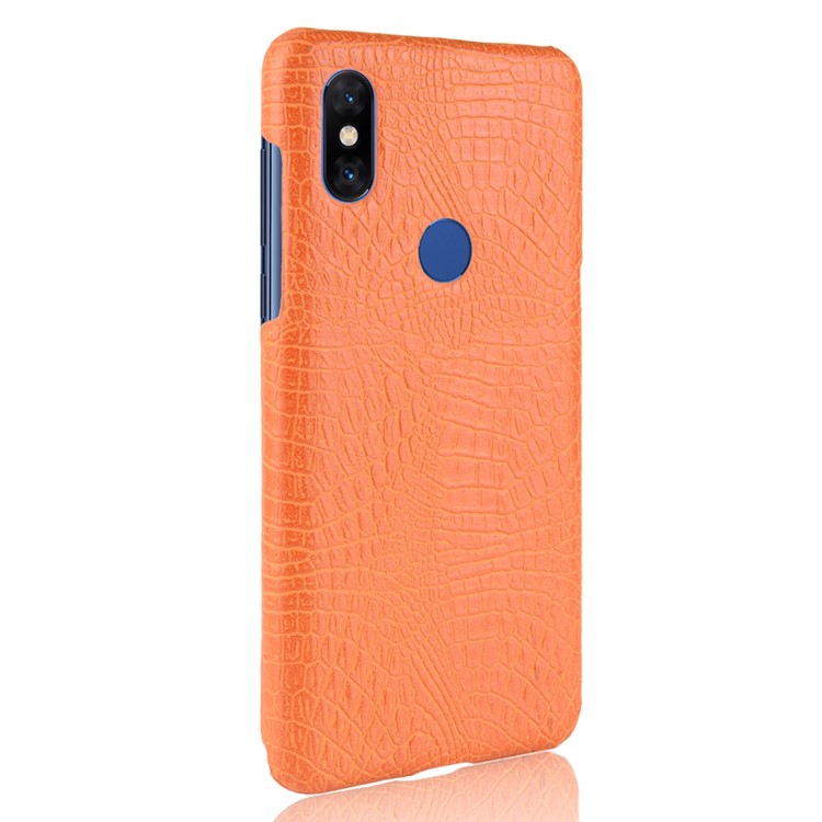 Crocodile Texture PU Leather Coated PC Cell Phone Cover for Xiaomi Mi Mix 3 - Orange-4