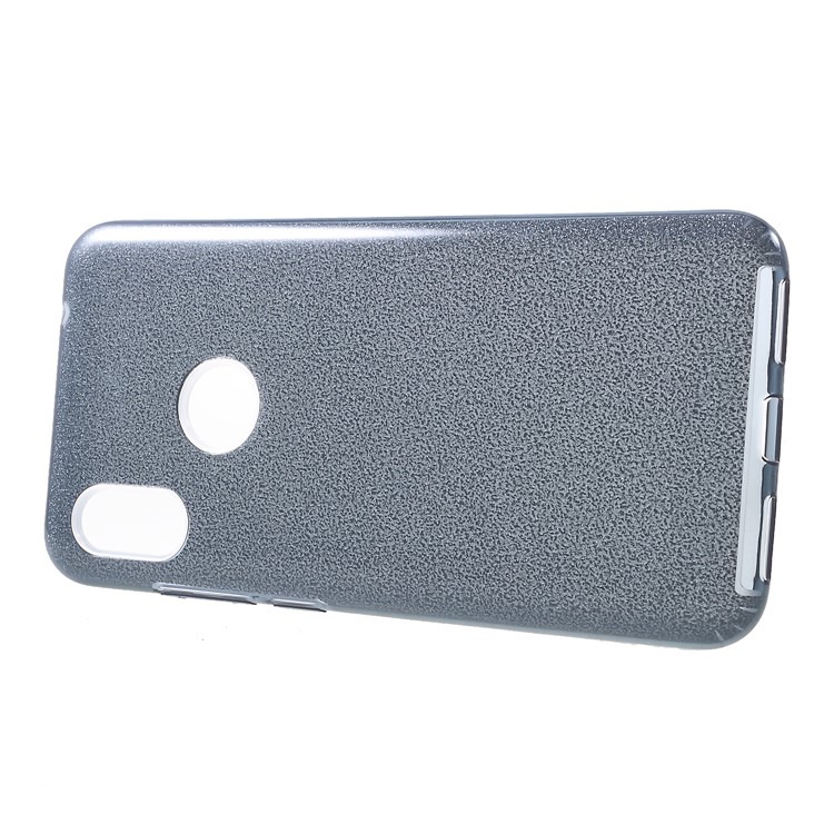 3-in-1 Glittery Powder Paper TPU + PC Combo Mobile Case for Xiaomi Redmi Note 6 Pro - Black-2