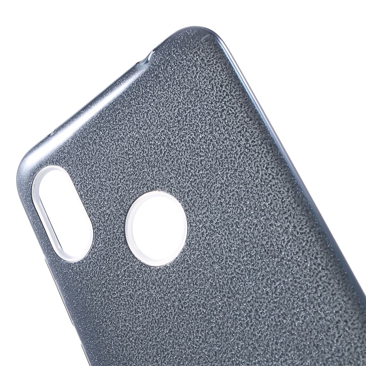 3-in-1 Glittery Powder Paper TPU + PC Combo Mobile Case for Xiaomi Redmi Note 6 Pro - Black-4