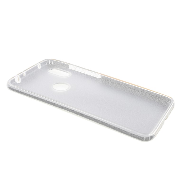 3-in-1 Glittery Powder Paper TPU + PC Combo Mobile Cover for Xiaomi Redmi Note 6 Pro - Silver-3
