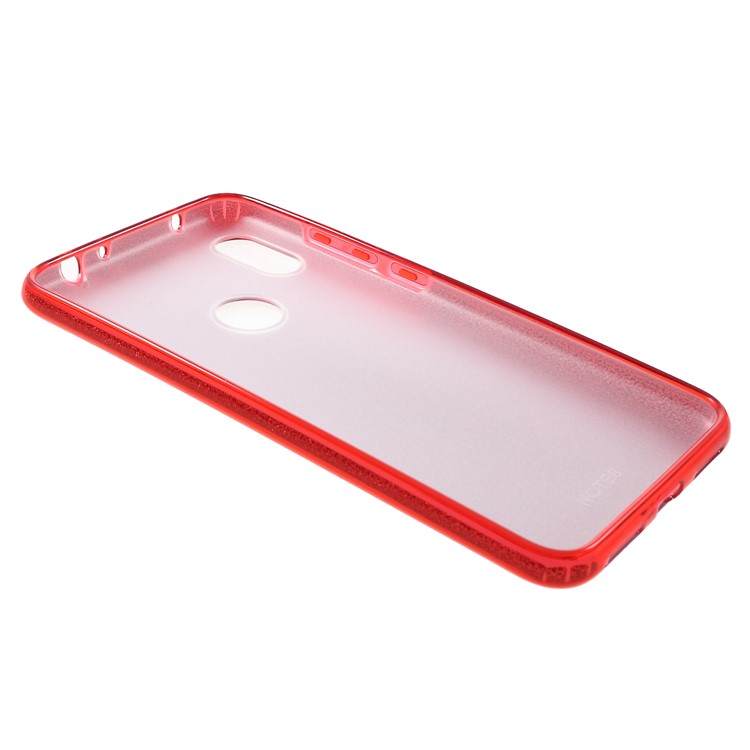 3-in-1 Glittery Powder Paper TPU + PC Combo Mobile Shell for Xiaomi Redmi Note 6 Pro - Red-3