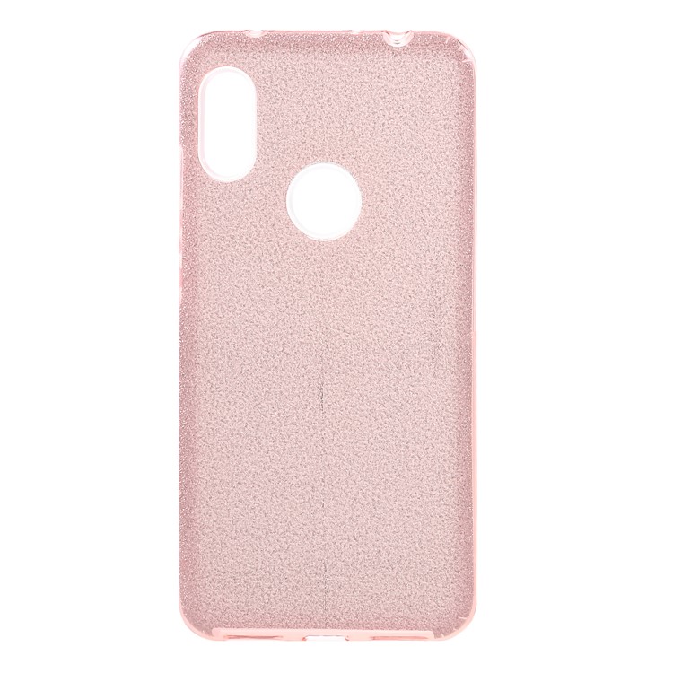 3-in-1 Glittery Powder Paper TPU + PC Hybrid Cover for Xiaomi Redmi Note 6 Pro - Pink-1