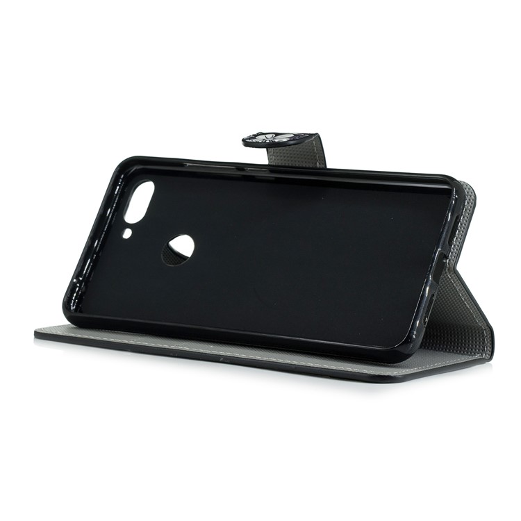 Musterdruck Lederkartensteckplätze Stehen Folio-Case-Schale Für Xiaomi Mi 8 Lite / Mi 8 Jugendliche (mi 8X) - Elegante Blumen-4