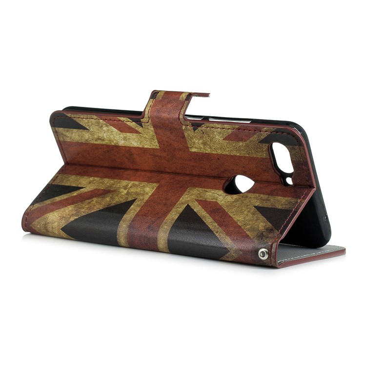 Pattern Printing Leather Card Slots Stand Folio Cellphone Case for Xiaomi Mi 8 Lite / Mi 8 Youth (Mi 8X) - Flag of British-3
