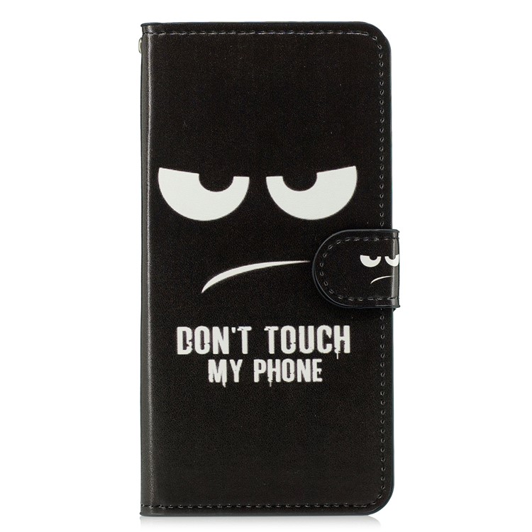Pattern Printing Leather Card Slots Stand Folio Mobile Cover for Xiaomi Mi 8 Lite / Mi 8 Youth (Mi 8X) - Angry Face-1