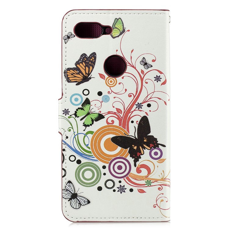 Pattern Printing Leather Card Slots Stand Folio Mobile Shell for Xiaomi Mi 8 Lite / Mi 8 Youth (Mi 8X) - Butterfly-2