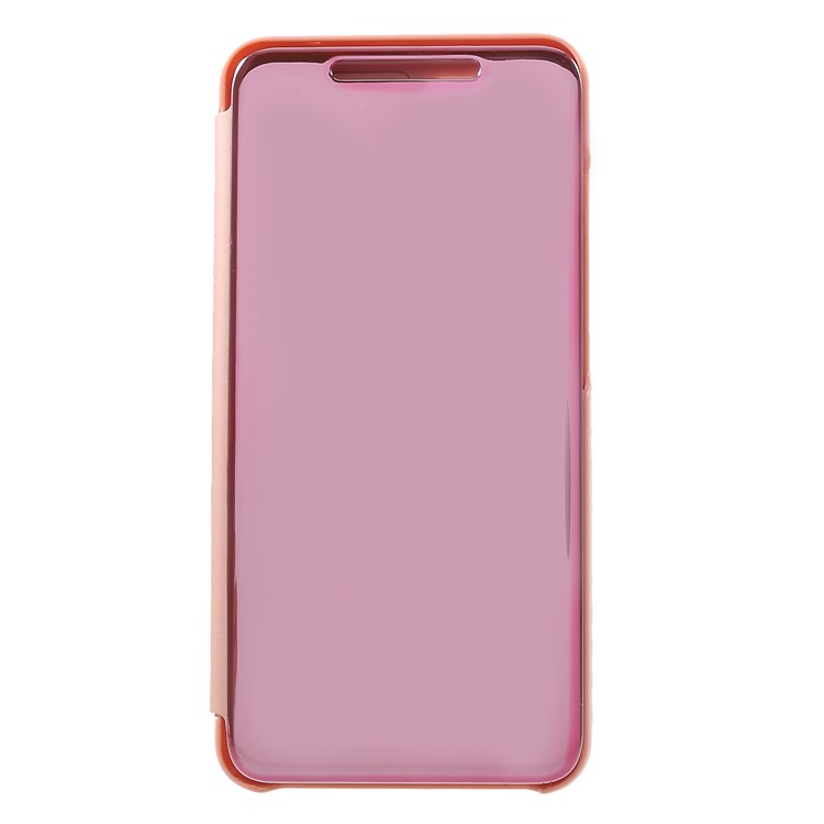 View Window Plated Mirror Surface Leather Stand Case for Xiaomi Mi 8 Lite / Mi 8 Youth (Mi 8X) - Rose Gold-3