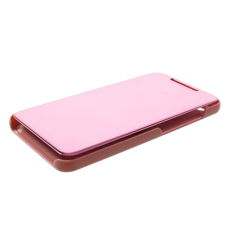 View Window Plated Mirror Surface Leather Stand Case for Xiaomi Mi 8 Lite / Mi 8 Youth (Mi 8X) - Rose Gold-4