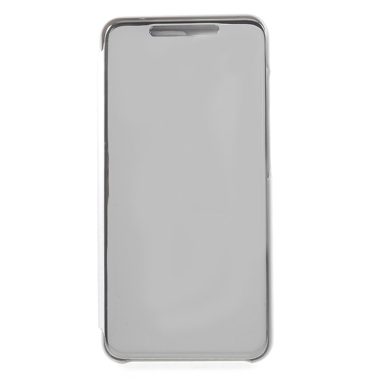 Ver Janela Banhado A Superfície Do Espelho De Couro Stand Case Capa Para Xiaomi Mi 8 Lite / Mi 8 Juventude (mi 8X) - Prata-1