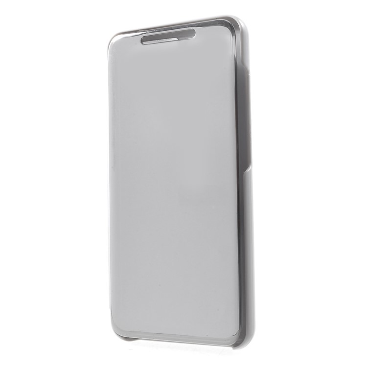Ver Janela Banhado A Superfície Do Espelho De Couro Stand Case Capa Para Xiaomi Mi 8 Lite / Mi 8 Juventude (mi 8X) - Prata-3