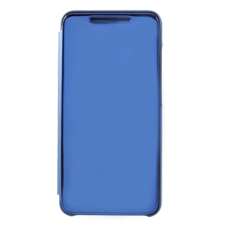 View Window Plated Mirror Surface Leather Stand Shell Cover Case for Xiaomi Mi 8 Lite / Mi 8 Youth (Mi 8X) - Baby Blue-1
