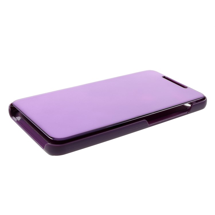 View Window Plated Mirror Surface Leather Stand Cover Shell Case for Xiaomi Mi 8 Lite / Mi 8 Youth (Mi 8X) - Purple-4