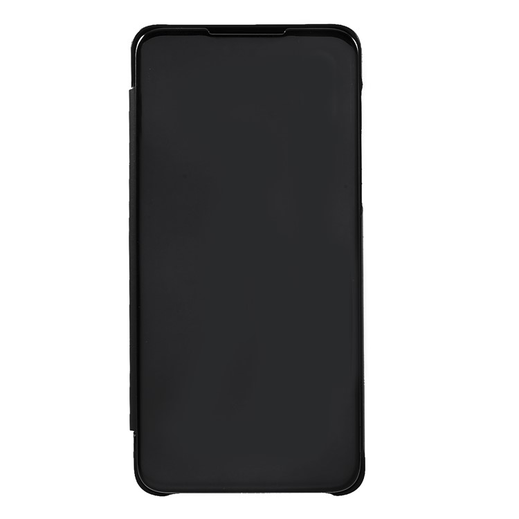 View Window Plated Mirror Surface Leather Stand Case for Xiaomi Mi Mix 3 - Black-1