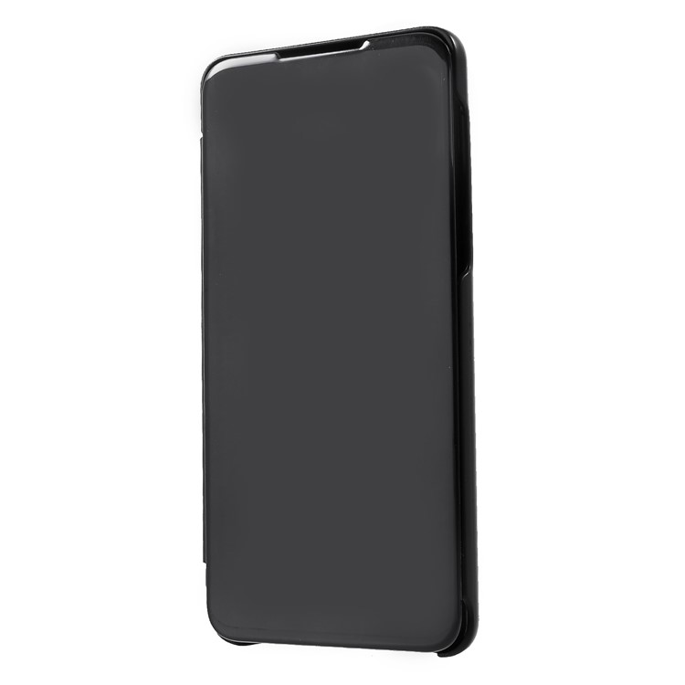 View Window Plated Mirror Surface Leather Stand Case for Xiaomi Mi Mix 3 - Black-3