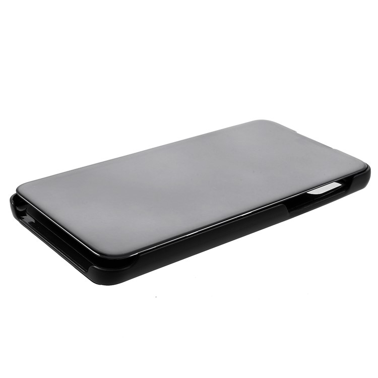 View Window Plated Mirror Surface Leather Stand Case for Xiaomi Mi Mix 3 - Black-4