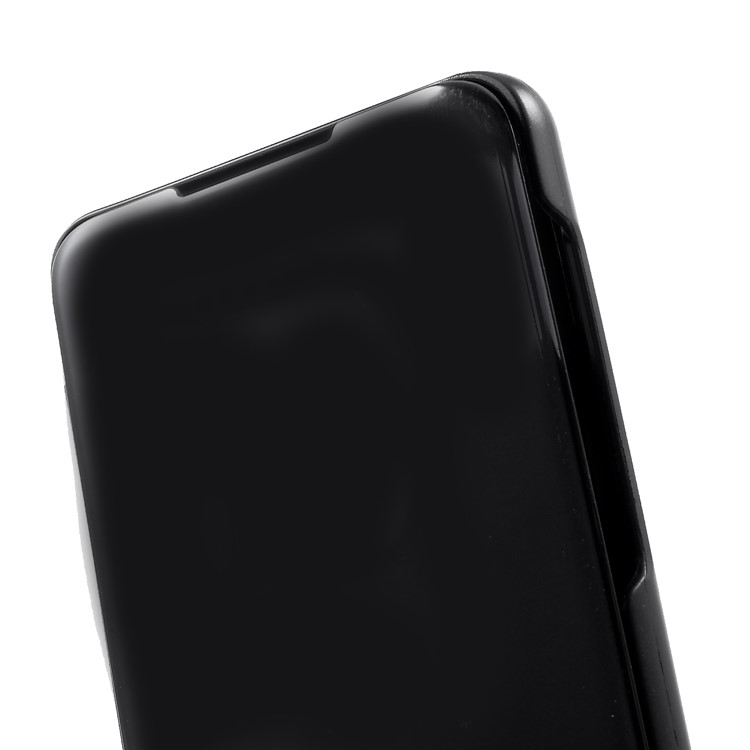 View Window Plated Mirror Surface Leather Stand Case for Xiaomi Mi Mix 3 - Black-6