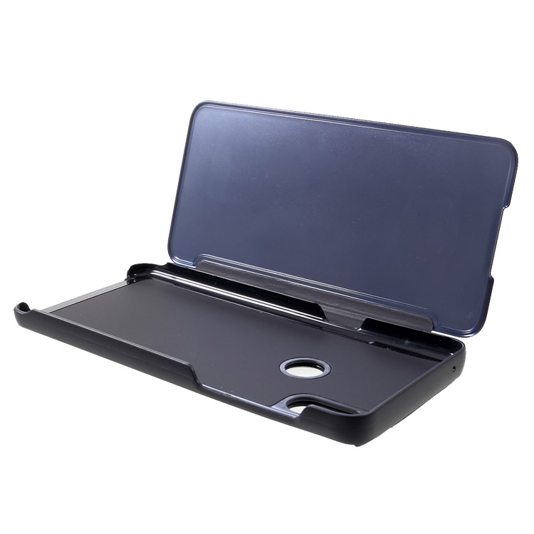 View Window Plated Mirror Surface Leather Stand Case for Xiaomi Mi Mix 3 - Black-8