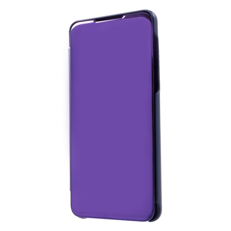 View Window Plated Mirror Surface Leather Stand Protective Cover for Xiaomi Mi Mix 3 - Dark Purple-3