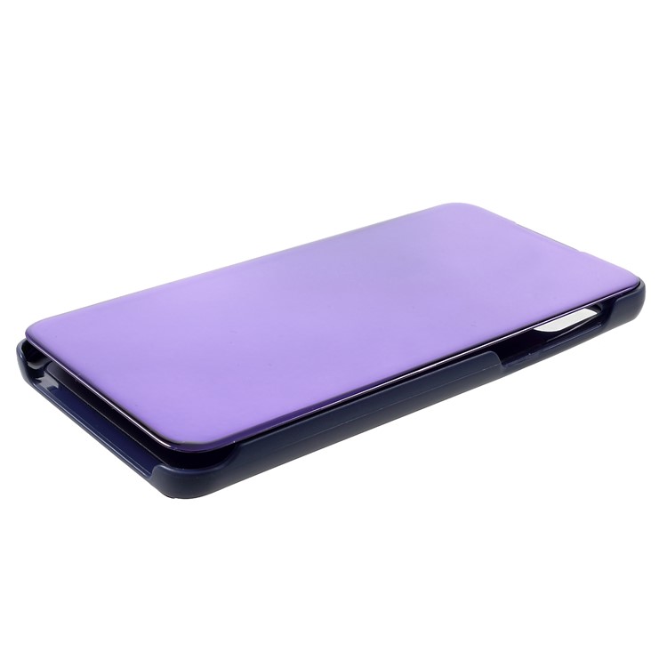 View Window Plated Mirror Surface Leather Stand Protective Cover for Xiaomi Mi Mix 3 - Dark Purple-4