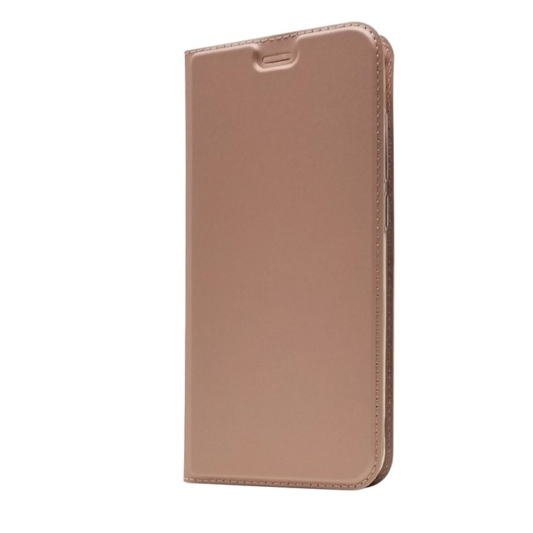 Auto-absorbed Stand Leather Cover with Card Slot for Xiaomi Redmi Note 6 Pro - Rose Gold-2