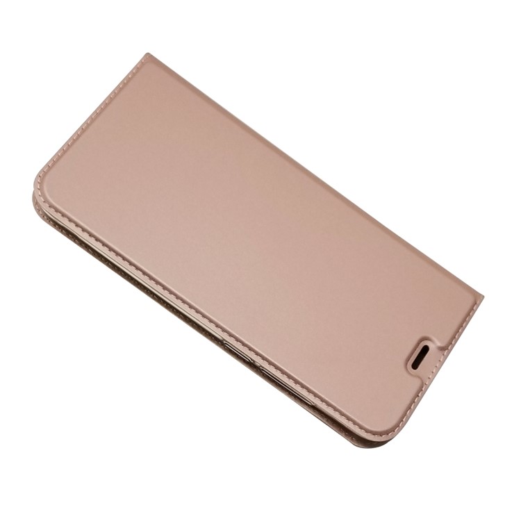 Auto-absorbed Stand Leather Cover with Card Slot for Xiaomi Redmi Note 6 Pro - Rose Gold-6