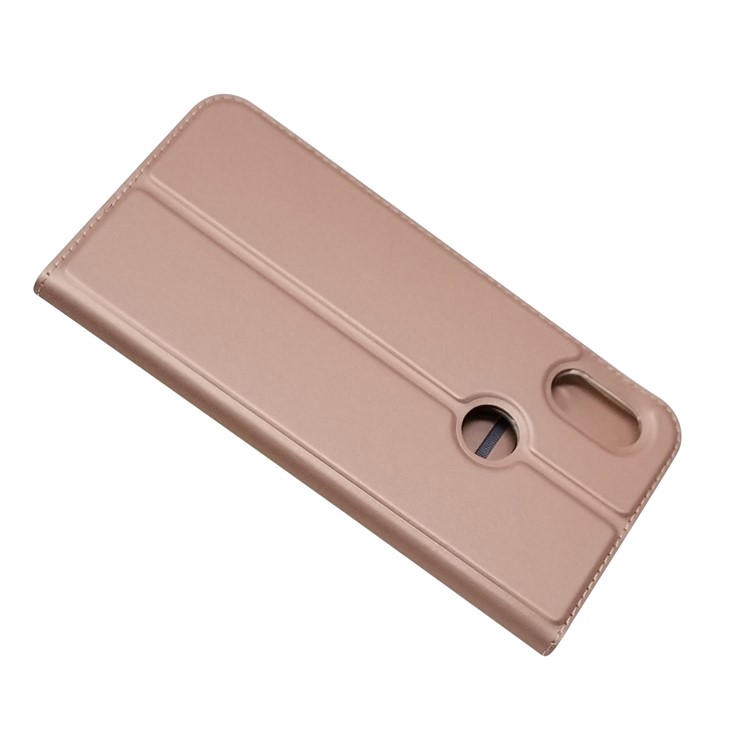 Auto-absorbed Stand Leather Cover with Card Slot for Xiaomi Redmi Note 6 Pro - Rose Gold-7