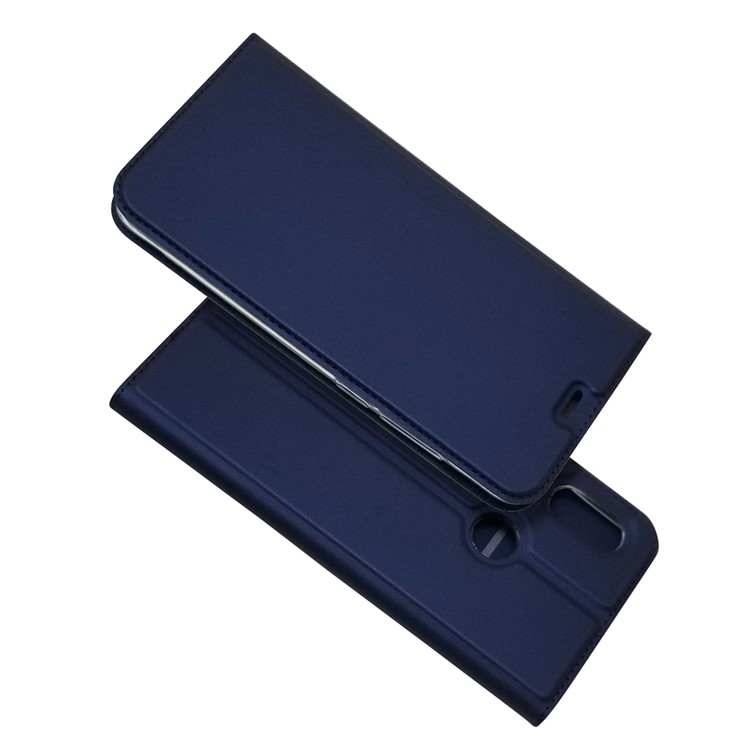 Étui En Cuir Avec Pochette Auto-absorbante Pour Xiaomi Redmi Note 6 Pro - Bleu Foncé-9