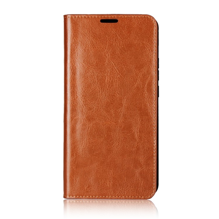 Crazy Horse Texture Genuine Leather Protective Shell for Xiaomi Mi Max 3 - Brown-2
