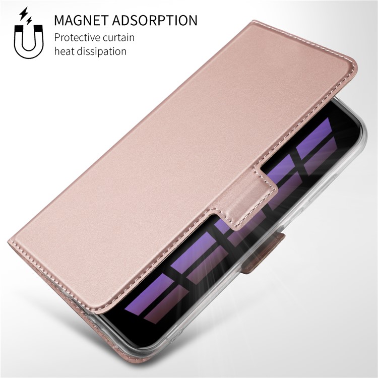 Magnetic Adsorption Leather Flip Stand Case with Card Slot for Xiaomi Mi 8 Lite / Mi 8 Youth (Mi 8X) - Rose Gold-7