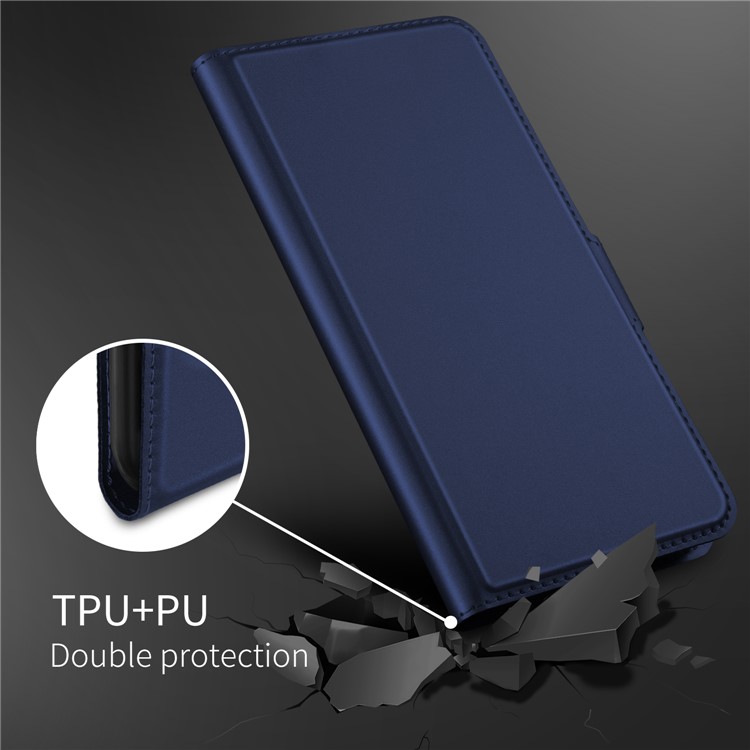 Magnetic Adsorption Leather Flip Stand Protective Case with Card Holder for Xiaomi Mi 8 Lite / Mi 8 Youth (Mi 8X) - Dark Blue-5