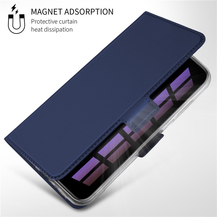Magnetic Adsorption Leather Flip Stand Protective Case with Card Holder for Xiaomi Mi 8 Lite / Mi 8 Youth (Mi 8X) - Dark Blue-7