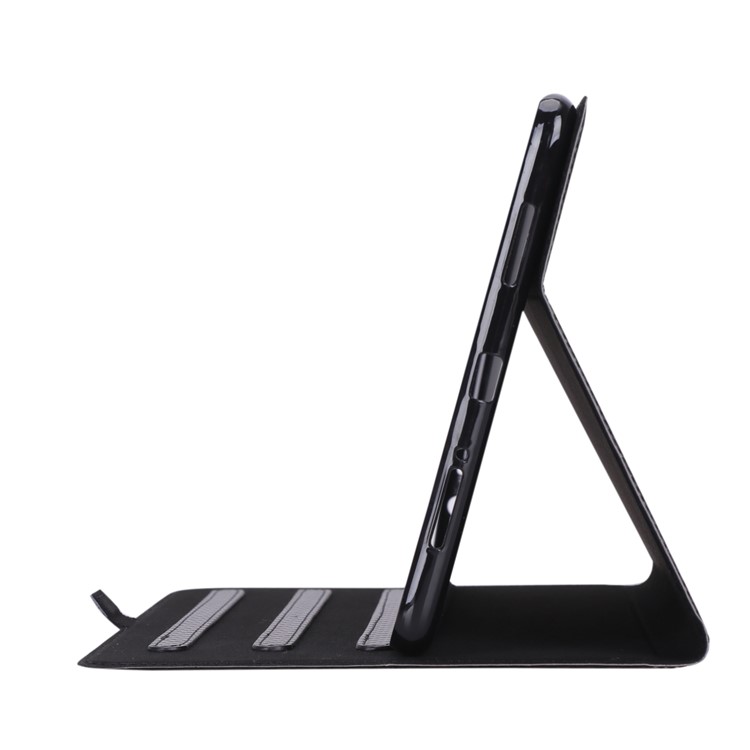 WY-1595A Carbon Fiber Texture PU Leather Stand Case for Xiaomi Mi Pad 4 Plus - Black-20