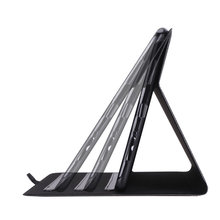 WY-1595A Carbon Fiber Texture PU Leather Stand Case for Xiaomi Mi Pad 4 Plus - Black-4