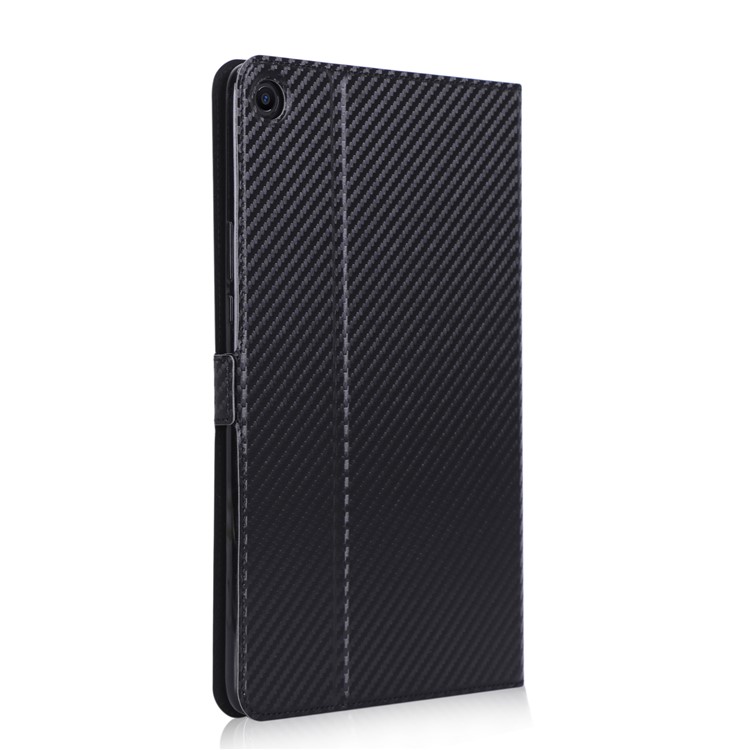 WY-1595A Carbon Fiber Texture PU Leather Stand Case for Xiaomi Mi Pad 4 Plus - Black-11