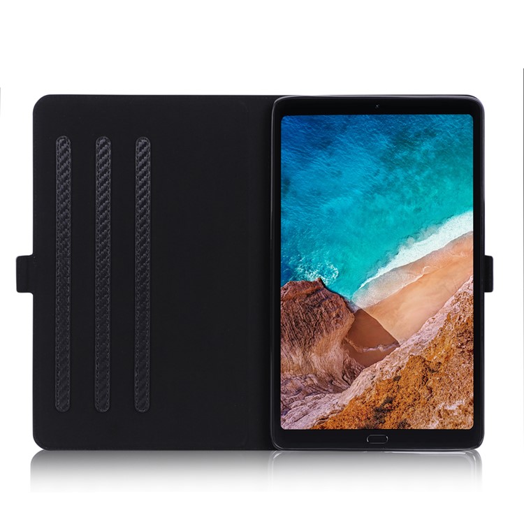 WY-1595A Carbon Fiber Texture PU Leather Stand Case for Xiaomi Mi Pad 4 Plus - Black-14