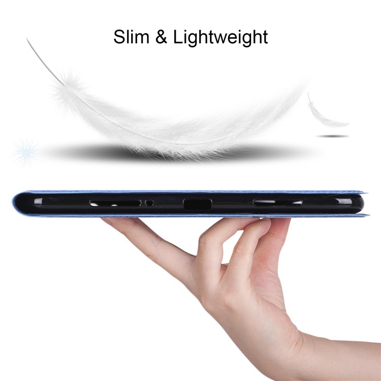 WY-1595A Carbon Fiber Texture PU Leather Tablet Casing for Xiaomi Mi Pad 4 Plus - Blue-21