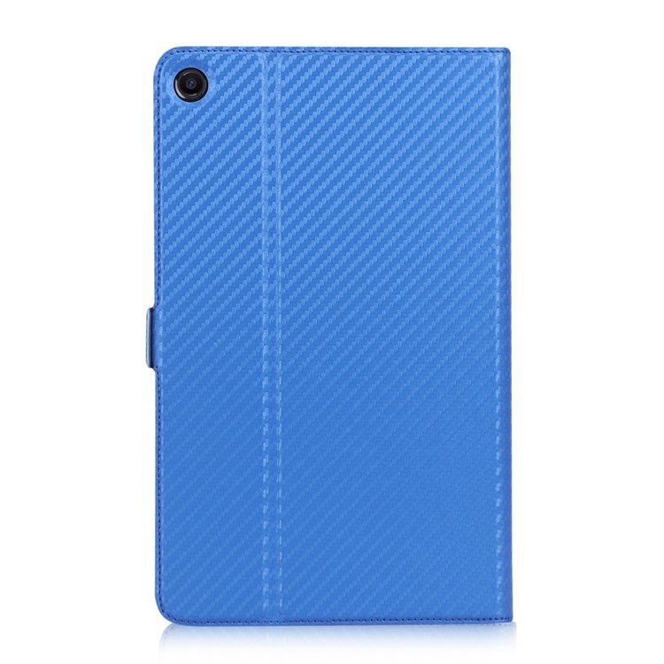 WY-1595A Carbon Fiber Texture PU Leather Tablet Casing for Xiaomi Mi Pad 4 Plus - Blue-11