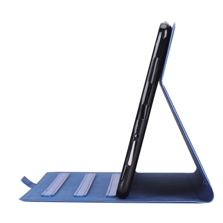 WY-1595A Carbon Fiber Texture PU Leather Tablet Casing for Xiaomi Mi Pad 4 Plus - Blue-17
