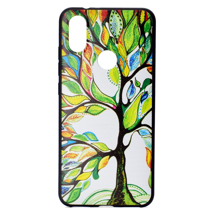Pattern Printing Soft TPU Cellphone Case for Xiaomi Mi A2 Lite / Redmi 6 Pro - Colorized Tree-2