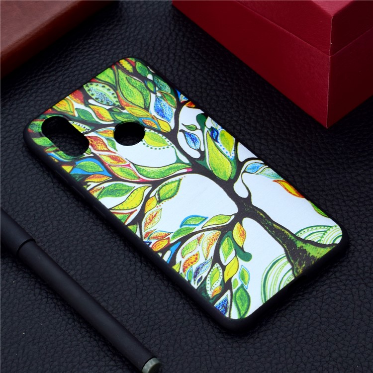 Pattern Printing Soft TPU Cellphone Case for Xiaomi Mi A2 Lite / Redmi 6 Pro - Colorized Tree-6