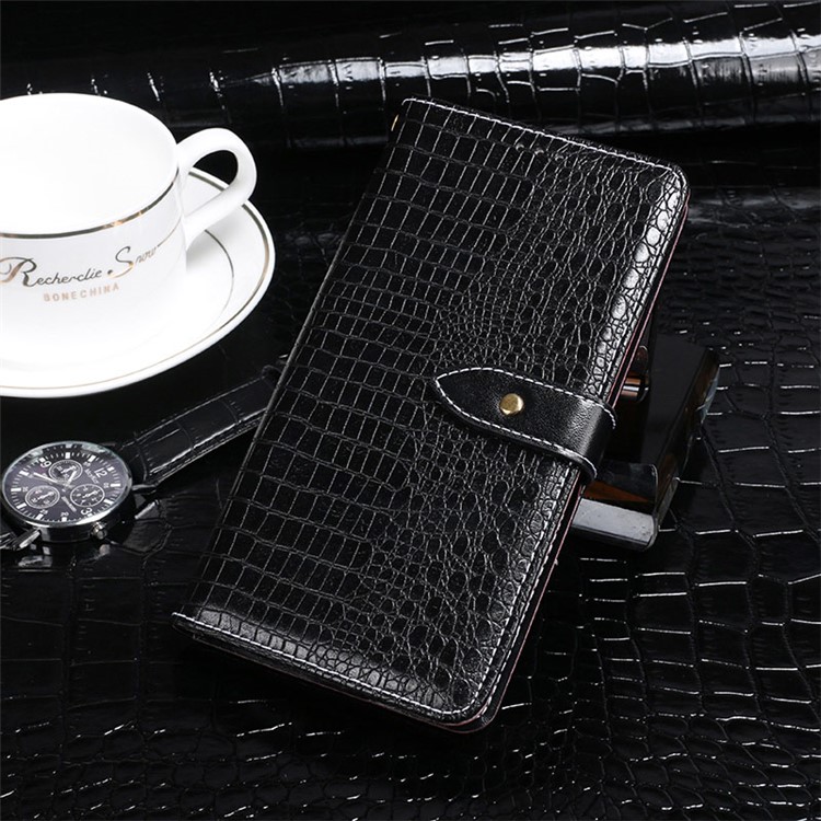 IDEWEI Crocodile Texture Leather Wallet Case for Xiaomi Mi 8 Lite / Mi 8 Youth (Mi 8X) - Black-1