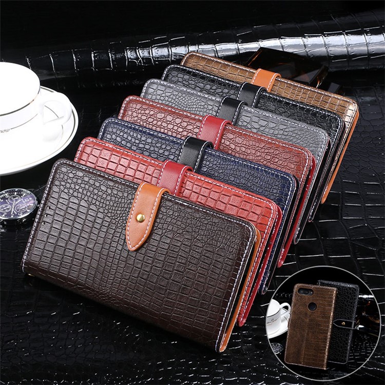 IDEWEI Crocodile Texture Leather Wallet Case for Xiaomi Mi 8 Lite / Mi 8 Youth (Mi 8X) - Black-4