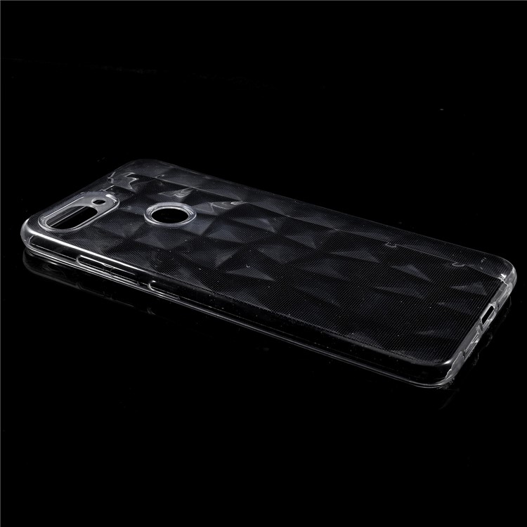 3D Diamond Texture TPU Cover for Xiaomi Mi 8 Lite / Mi 8 Youth (Mi 8X) - Transparent-3