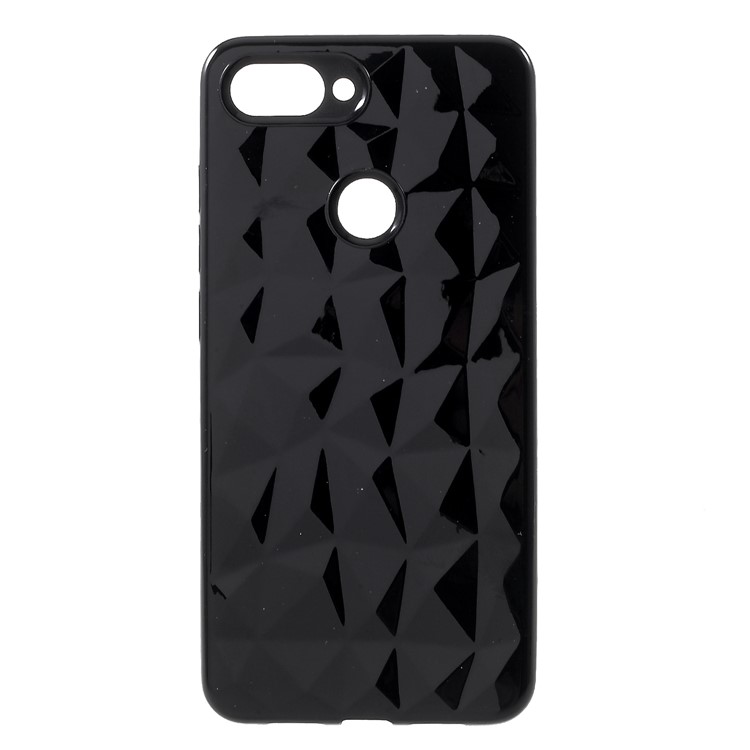 3D Diamond Texture TPU Shell for Xiaomi Mi 8 Lite / Mi 8 Youth (Mi 8X) - Black-1
