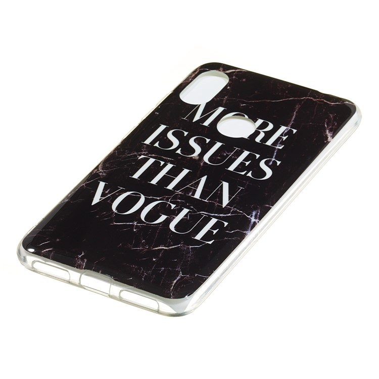 Marble Pattern IMD TPU Cover for Xiaomi Redmi Note 6 Pro - Style G-3
