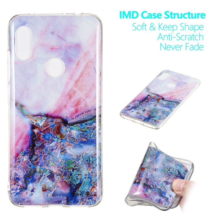 Marble Pattern IMD TPU Case Phone Cover for Xiaomi Redmi Note 6 Pro - Style H-1