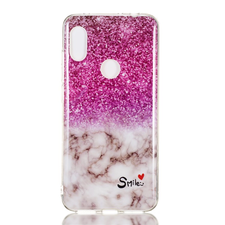Marble Pattern IMD TPU Case Accessory for Xiaomi Redmi Note 6 Pro - Style J-2